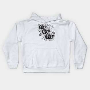 Go Go Go Black and White Kids Hoodie